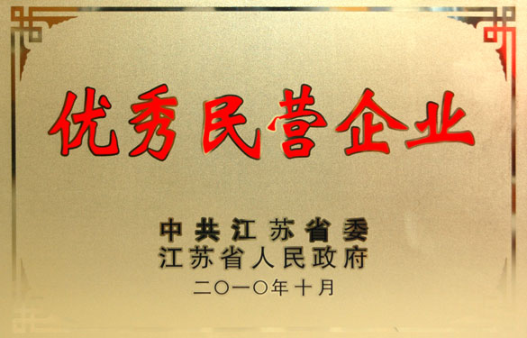 918博天堂被评为“江苏省优异民营企业”